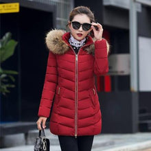 Load image into Gallery viewer, Winter Fur Hooded Coat